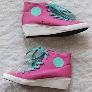 converse wedge heels white